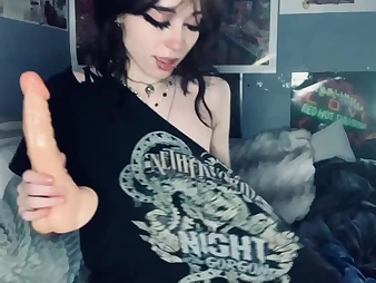 Watch as Pretty Honey Via Inka Gives a Warmed Solo Session with her Thick Toy