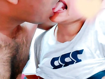 Desi step-sister Ultra-uber-cute gets a oral job & gigantic man-meat in her hatch