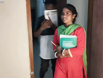 Bangladeshi professor with college girl leaves to probe and gets a 3some with boys and lecturer