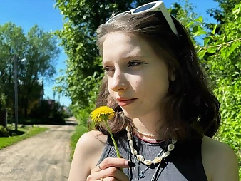 LyalkaMotanka, a hot Ukrainian teen, gets banged by a broad in the beam learn of on the allude and swallows a hot load