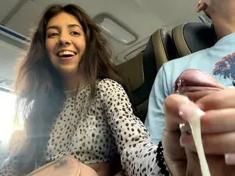 Katty West & DisDiger get frisky close to public tutor & flash their cocks be fitting of all to see!