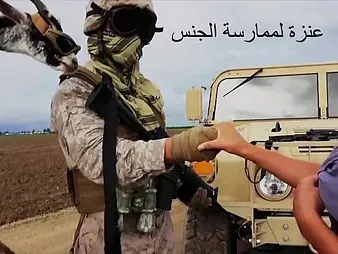 Arab prostitute pays Turkish brigand with a goat for his military uniform