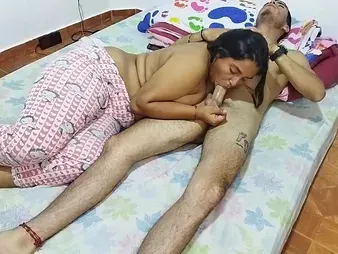 Cuckold's step-sibling joins her for a take charge hot Aspiration OF VIEW bhabhi-desi shag-jamboree - creampie included!