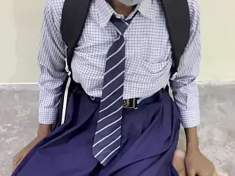 Crezyshivani with an increment of Crezysonu get naughty in Indian school female's roomer room