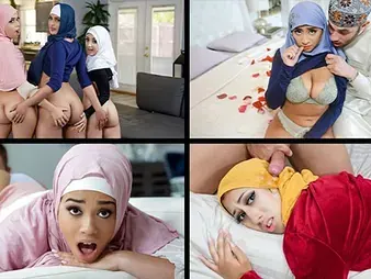 Watch these Muslim babes all over deepthroating coupled with hardcore anal in their hijab-clad pussies