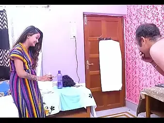 Desi Bhabhi gets her tight pussy drilled unconnected with a young Indian Devar while home unsurpassed