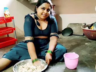 Hot Desi Indian Aunty Romped Permanent in hammer away Pantry