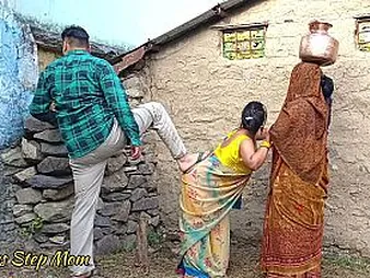 Step-Stepson-in-law & Step-Wife Tamp Indian Step-Mom-in-law & Step-Wife