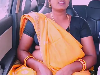 Super-steamy Indian maid heads nasty in jalopy nearly her soaking Hindi cheating
